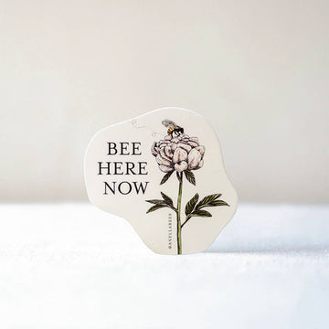 Bee Here Now Spring Sticker