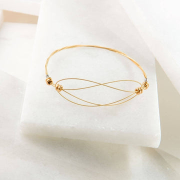 Gold Ferrule Knot Bracelet - M/L