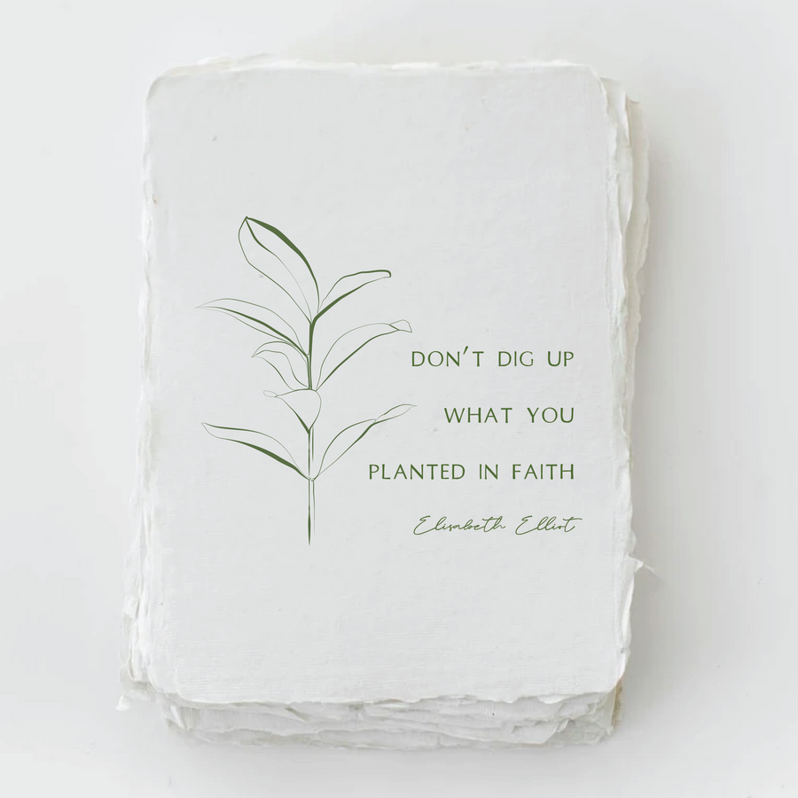 Planted In Faith Plant Floral Greeting Card