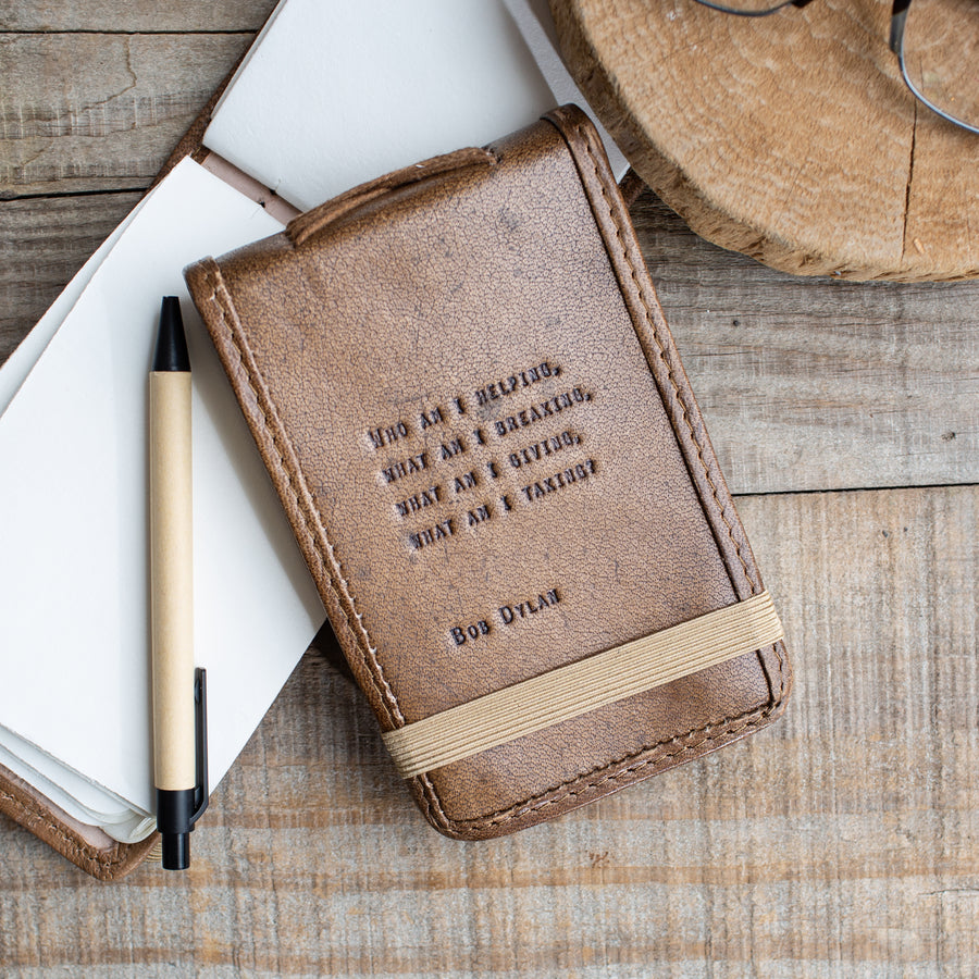 Mini Bob Dylan Leather Journal